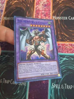 Yugioh Evil HERO Wild Cyclone LDS3-EN030 Blue Ultra Rare 1st Edition Near Mint - Image 2