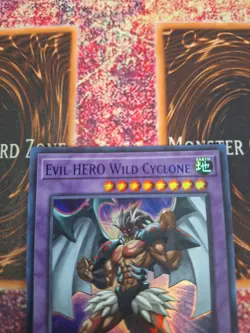 Yugioh Evil HERO Wild Cyclone LDS3-EN030 Blue Ultra Rare 1st Edition Near Mint - Image 3