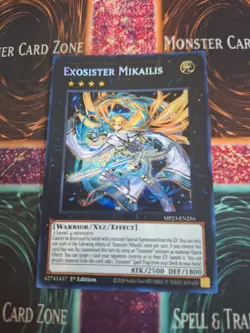 Yugioh Exosister Mikailis MP23-EN256 Prismatic Secret Rare 1st Edition Near Mint - Image 1