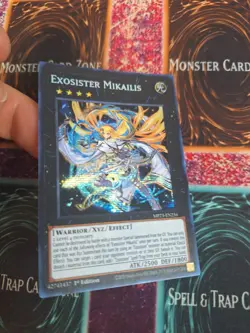 Yugioh Exosister Mikailis MP23-EN256 Prismatic Secret Rare 1st Edition Near Mint - Image 2