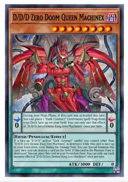 Yugioh! D/D/D Zero Doom Queen Machinex DOOD-EN003 Doom of Dimensions PREORDER - Image 1