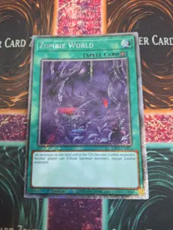 Yugioh Zombie World RA03-EN205 Platinum Secret Rare 1st Edition Near Mint - Image 1