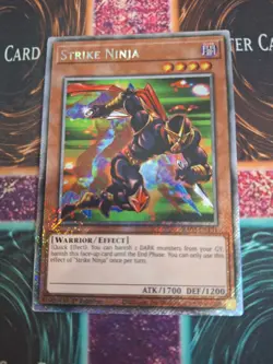 Yugioh Strike Ninja RA03-EN131 Platinum Secret Rare 1st Edition Near Mint - Image 1