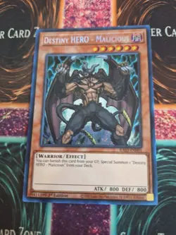 Yugioh Destiny HERO - Malicious RA03-EN001 Secret Rare 1st Edition Near Mint - Image 1
