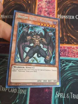 Yugioh Destiny HERO - Malicious RA03-EN001 Secret Rare 1st Edition Near Mint - Image 2