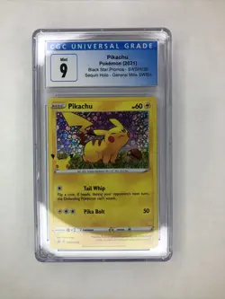 CGC 9 Mint Pokemon Pikachu Sequin Holo General Mills Black Star Promo SWSH039 - Image 1