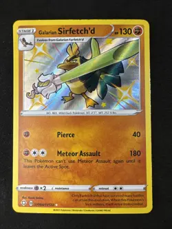 Galarian Sirfetch'd SV064/SV122 Shining Fates: Shiny Vault Holo Pokemon - Image 1
