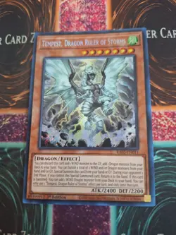 Yugioh Tempest, Dragon Ruler of Storms RA03-EN011 Secret Rare 1st Edition NM - Image 1