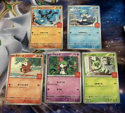 Set of 5 McDonalds Japanese Promo Riolu Ralts Fuecoco Quaxley Sprigatito Pokemon - Image 1