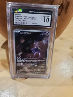 Pokemon 2023 Mewtwo Art Rare # 183 Japanese Scarlet & Violet 151 CGC 10 - Image 1
