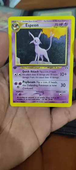 Pokemon TCG Espeon Neo Discovery 20/75 Rare 1st Edition - Image 2