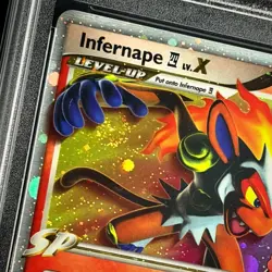 Pokemon TCG Infernape 4 LV.X holo 108/111 Platinum Rising Rivals 2009 PSA 8 - Image 2