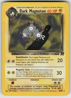 Dark Magneton 28/82 Rare Team Rocket Pokemon Unlimited Lightly Played - Image 1