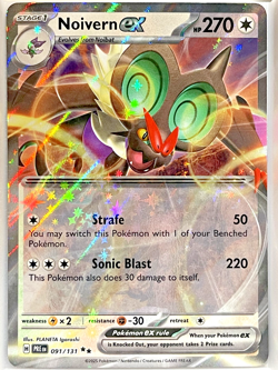 NOIVERN EX 091/131 PRISMATIC EVOLUTIONS POKEMON (DOUBLE RARE, NM) - Image 1