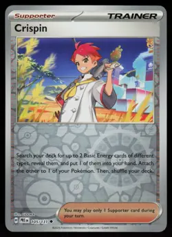 Crispin 105/131 Uncommon Prismatic Evolutions Pokemon Reverse Holo Near Mint - Image 1
