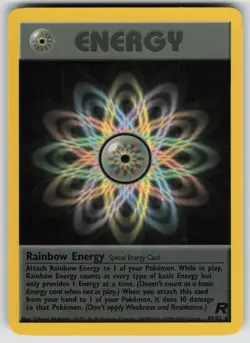 Rainbow Energy 80/82 Rare Team Rocket Pokemon Unlimited Moderately Played - Image 1