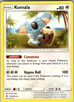 Komala Guardians Rising 114/145 Uncommon Pokemon Near Mint - Image 1