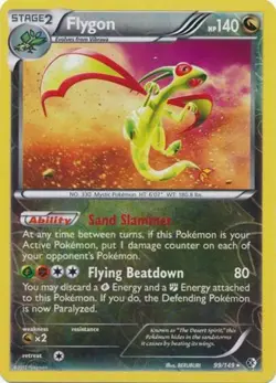 Moderately Played Flygon - 99/149 - Holo Rare - Reverse Holo Pokemon Boundaries - Image 1
