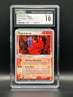 2003 Pokemon EX Dragon- Magcargo EX # 95- Ultra Rare Holo- CGC 10 Gem Mint - Image 1