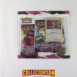 Pokemon TCG SWSH Fusion Strike 3 Pack Blister Booster Eevee Promo New Sealed - Image 1