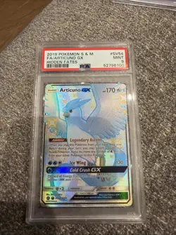 2019 POKEMON SUN & MOON HIDDEN FATES #SV54 FULL ART/ARTICUNO GX PSA 9 - Image 1