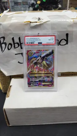 2016 M BLASTOISE EX FULL ART XY EVOLUTIONS POKEMON TCG PSA 8 NEAR MINT-MINT #102 - Image 1