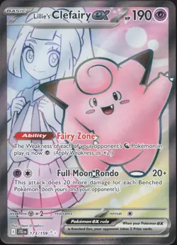 Lillie's Clefairy ex 173/159 Ultra Rare Journey Together Pokemon Near Mint - Image 1