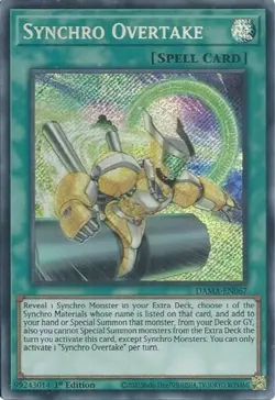 Yugioh! Synchro Overtake - DAMA-EN067 - Secret Rare - 1st Edition Near Mint, Eng - Image 1