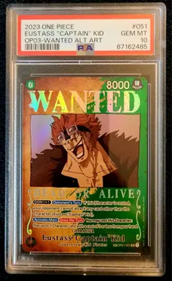Pillars of Strength #OP01-051 Eustass"Captain"Kid (Wanted Poster) PSA 10 - Image 1