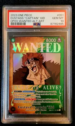 Pillars of Strength #OP01-051 Eustass"Captain"Kid (Wanted Poster) PSA 10 - Image 3