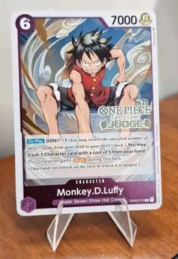 One Piece Monkey D. Luffy Judge OP03-070 Gold Stamped Foil Promo English - Image 1