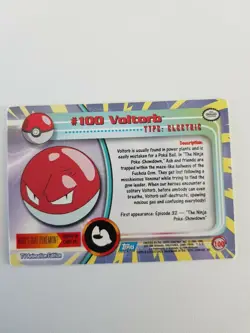 POKEMON / TOPPS TRADING CARD - TV ANIMATION EDITION - #100 VOLTORB - FOIL - Image 2