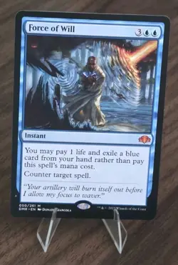 MTG Force of Will Dominaria Remastered Foil - Image 1