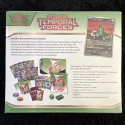Pokemon TCG Scarlet & Violet Temporal Forces Elite Trainer Box Iron Leaves - Image 2