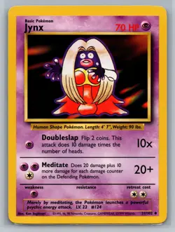 Jynx Base Set #031/102 Uncommon Pokemon Card - Image 1