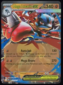 Pokemon TCG: Ascended Heroes - Mega Lucario Ex (113/217) Double Rare Holo - Image 1