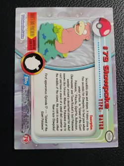DMG! Slowpoke #79 HOLO FOIL TOPPS Series 2 Blue Logo Pokemon TCG - Image 4