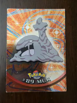 HP! HOLO FOIL 2000 Topps Pokemon #89 Muk TV Animation Series 2 Blue Logo - Image 1