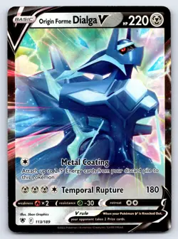 Origin Forme Dialga V 113/189 Holo V Rare Astral Radiance Pokemon Near Mint - Image 1