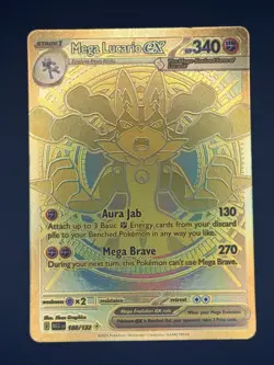 Pokemon - Mega Lucario Ex - 188/132 Mega Evolution - Mega Hyper Rare - Near Mint - Image 1