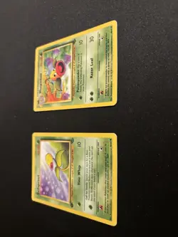 1999 Pokemon Bellsprout 49/64 + Weepinbell 48/64 1st Edition Jungle WOTC Lot - Image 2