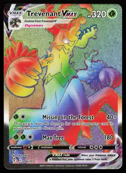 Trevenant VMAX 206/203 Rainbow Rare Evolving Skies Pokemon Card - Image 1