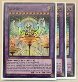 Yugioh! 3x Azamina ALIN-EN035 Super Rare 1st Ed NM - Image 1