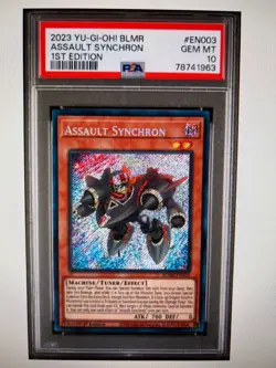 PSA 10 Assault Synchron 1st Edition Secret Rare BLMR-EN003 YUGIOH - Image 1