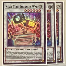 Yugioh! 3x Kewl Tune Loudness War PHRE-EN038 Super Rare 1st Ed NM - Image 1