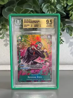 2026 ONE PIECE OP15-EB04-ADVENTURE ON KAMI'S ISLAND #037 RORONOA ZORO TR BGS 9.5 - Image 1