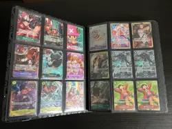 One Piece CCG 200+ Card Lot Holo Foils Binder Included See Photos All NM - Image 1