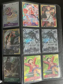 One Piece CCG 200+ Card Lot Holo Foils Binder Included See Photos All NM - Image 5