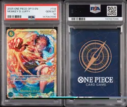 2025 One Piece Monkey D. Luffy OP13-118 Secret Rare Carrying On His Will PSA 10 - Image 2