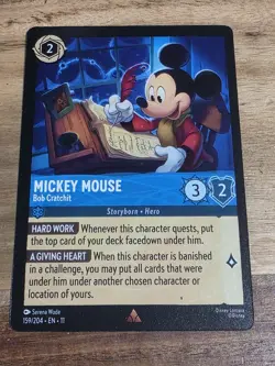 Disney Lorcana Winterspell #159/204 Mickey Mouse - Bob Cratchit - Image 1